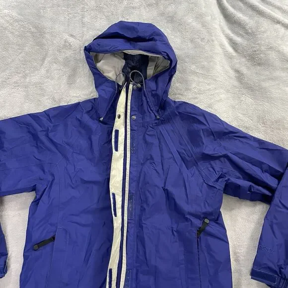 LL Bean Hooded Zip Up Rain Jacket Womens Size Small Goretex Windbreaker Stowaway - Picture 9 of 15